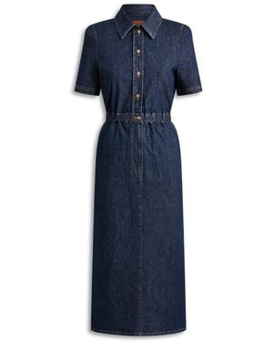 Scanlan Theodore Denim Pencil Dress - Blue