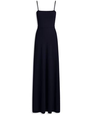 Scanlan Theodore Crepe Knit Square Neck Sft Dress - Blue