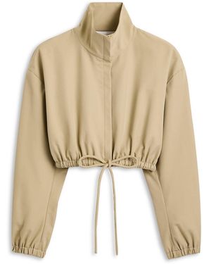 Scanlan Theodore Cotton Twill Crop Funnel Jacket - Natural
