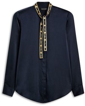 Scanlan Theodore Silk Chain Shirt - Blue