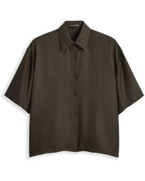 Scanlan Theodore Silk Jacquard Crop Shirt - Multicolor