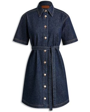 Scanlan Theodore Denim Mini Dress - Blue