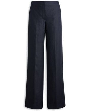 Scanlan Theodore Linen Mid Rise Trouser - Blue