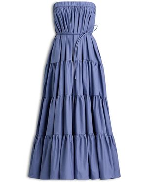 Scanlan Theodore Parachute Cotton Tier Dress - Blue