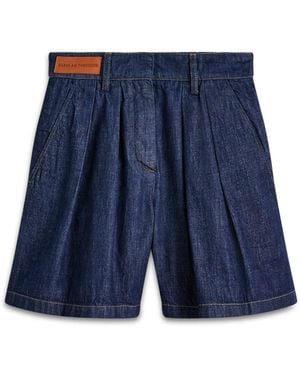 Scanlan Theodore Denim Pleat Short - Blue