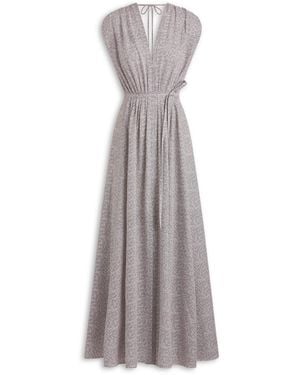 Scanlan Theodore Printed Linen Long Dress - Gray
