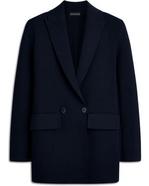 Scanlan Theodore Crepe Knit Tailored Blazer - Blue