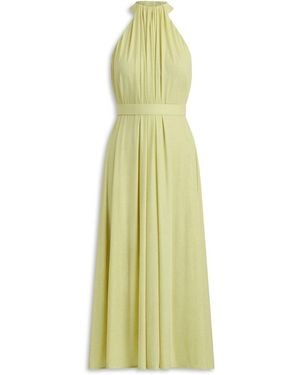 Scanlan Theodore Tinsel Turban Neck Gown - White