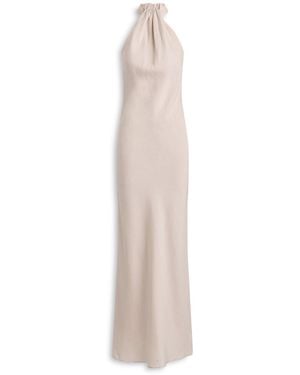 Scanlan Theodore Drape Neck Soft Dress - White
