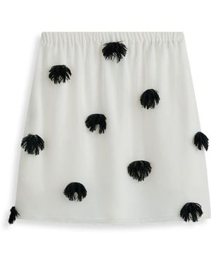 Scanlan Theodore French Pom Pom Skirt - Gray