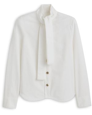Scanlan Theodore Denim Tie Neck Shirt - White