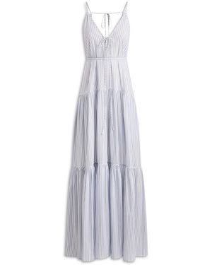 Scanlan Theodore Stripe Voile Tier Dress - White