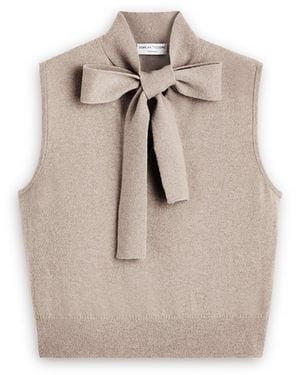 Scanlan Theodore Cashmere Tie Sleeveless Tank - Natural