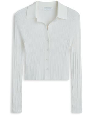 Scanlan Theodore Pleated Rib Cardigan - White