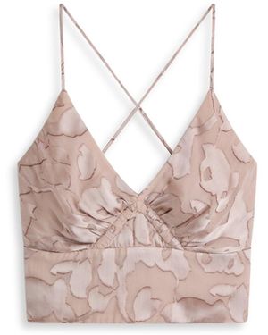 Scanlan Theodore Silk Burnout Satin Camisole - Pink