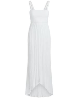 Scanlan Theodore Pleated Rib Square Neck Dress - White