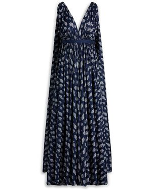 Scanlan Theodore Polished Voile Paisley Gown - Blue
