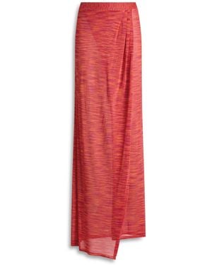 Scanlan Theodore Ombre Wrap Skirt - Red
