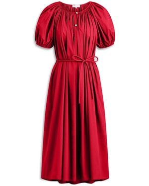Scanlan Theodore Parachute Cotton Poppy Dress - Red
