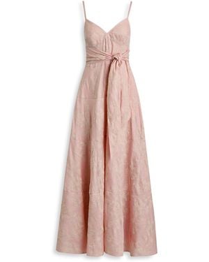 Scanlan Theodore Linen Cornelli Dress - Pink