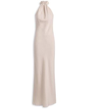 Scanlan Theodore Drape Neck Soft Dress - White