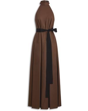 Scanlan Theodore Parachute Cotton Pleat Dress - Brown