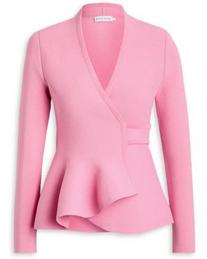 Scanlan Theodore Crepe Knit Wrap Jacket - Pink