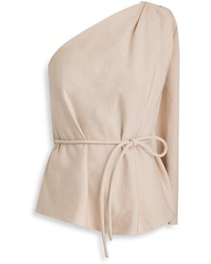 Scanlan Theodore One Shoulder Soft Top - Natural