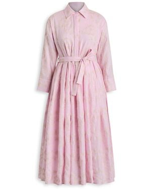 Scanlan Theodore Linen Cornelli Shirt Dress - Pink