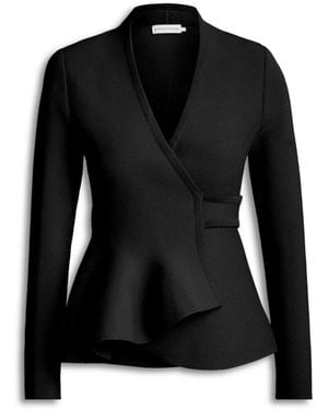 Scanlan Theodore Crepe Knit Wrap Jacket - Black
