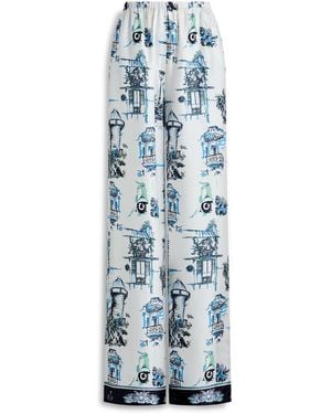 Scanlan Theodore Silk Souvenir Trouser - Blue