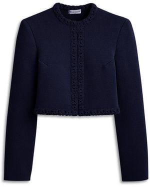 Scanlan Theodore Crepe Knit Daisy Jacket - Blue