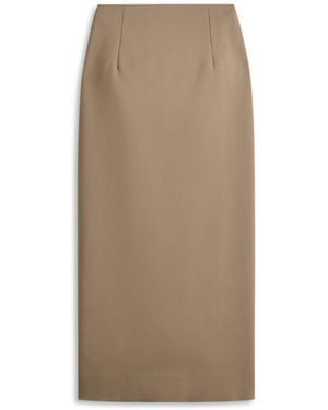 Scanlan Theodore Italian Pencil Skirt - Natural