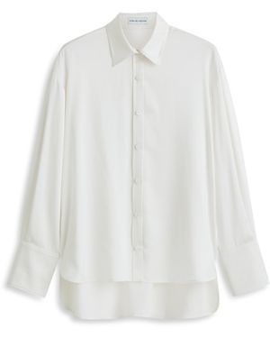 Scanlan Theodore Sueded Silk Oversized Shirt - White