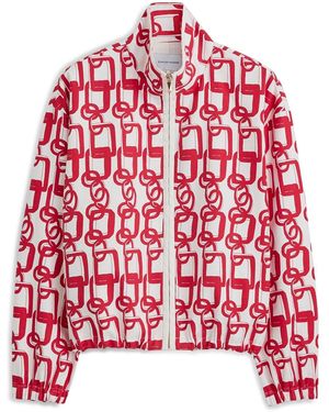 Scanlan Theodore Chain Print Funnel Jacket - Red