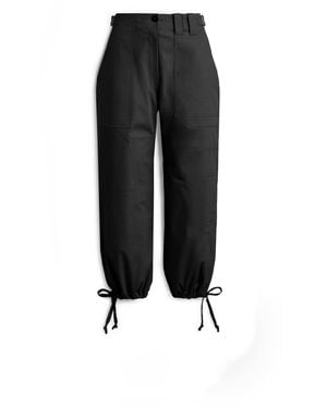 Scanlan Theodore Cotton Sateen Cropped Cargo - Black