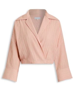Scanlan Theodore Stripe Cuffed Shirt - Pink
