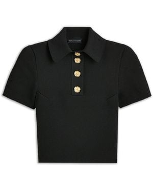 Scanlan Theodore Crepe Knit Poppy Shirt - Black