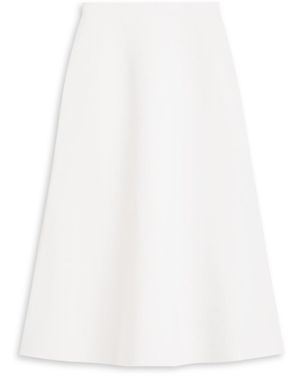 Scanlan Theodore Crepe Knit Soft Hem Skirt - White