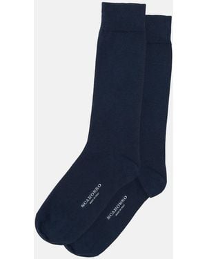 SCAROSSO Cotton Socks - Blue