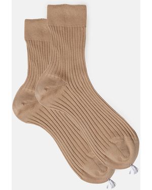SCAROSSO Cotton Ankle Socks - Nero