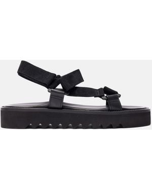 SCAROSSO Wooster V Black Suede Sandals
