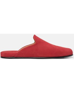SCAROSSO Atlas Travel Slipper Nubuck - Rouge