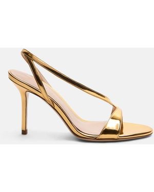 SCAROSSO Paula Gold Sandals - Black