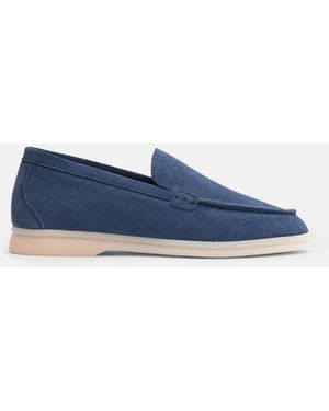 SCAROSSO Ludovica Mädchen Stahl Veloursleder - Blau