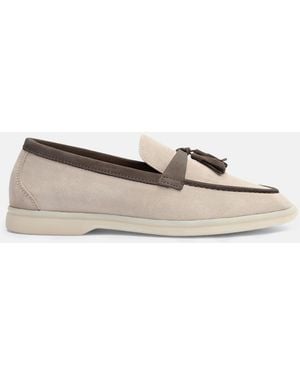SCAROSSO Leandra Sand & Deep Taupe Suede - Nero