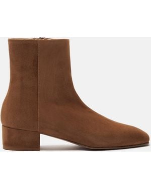 SCAROSSO Ambra Tan Suede Boots - Brown