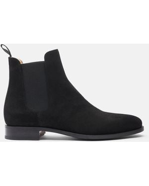 SCAROSSO Giancarlo Nero Scamosciato Chelsea Boots - Black