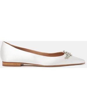 SCAROSSO Iris Satin Strass - Blanc