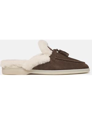 SCAROSSO Lucrezia Fur Deep Taupe - Marrone
